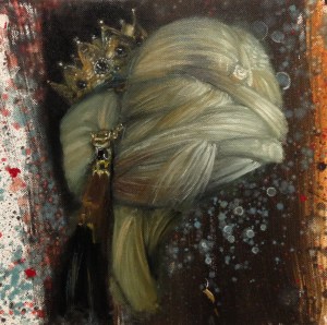 Massimiliano Alioto; Codex Corruptionis, 2013, olio su tela, 30x30