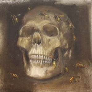 Massimiliano Alioto, Codex Corruptionis, 2013, olio su tela, 30x30