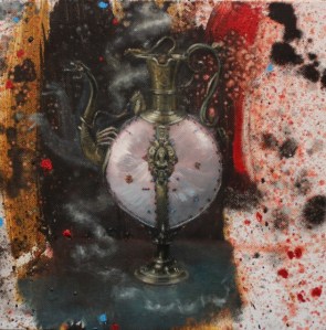 Massimiliano Alioto, Codex Corruptionis, 2013, olio su tela, 30 x 30