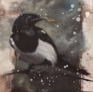 Massimiliano Alioto, Codex Corruptionis, 2013, olio su tela, 30x30