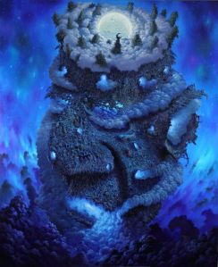 Fulvio Di Piazza, Netturbo, 2014, olio su tela, cm 250 x 170 cm.