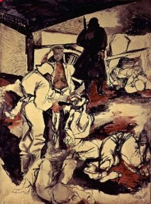 Renato Guttuso, studio per la serie "Gott Mit Uns"