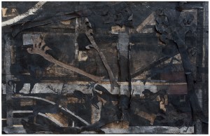 Luca Pignatelli, La caccia, 2014, tecnica mista su carta, 157 x 247,5