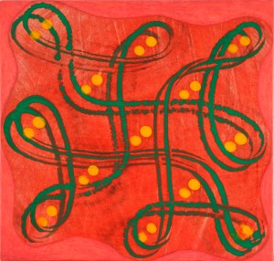 Philip Taaffe, Rangavalli Painting A, 2014, tecnica mista su tela, cm 32,4 x 33,6